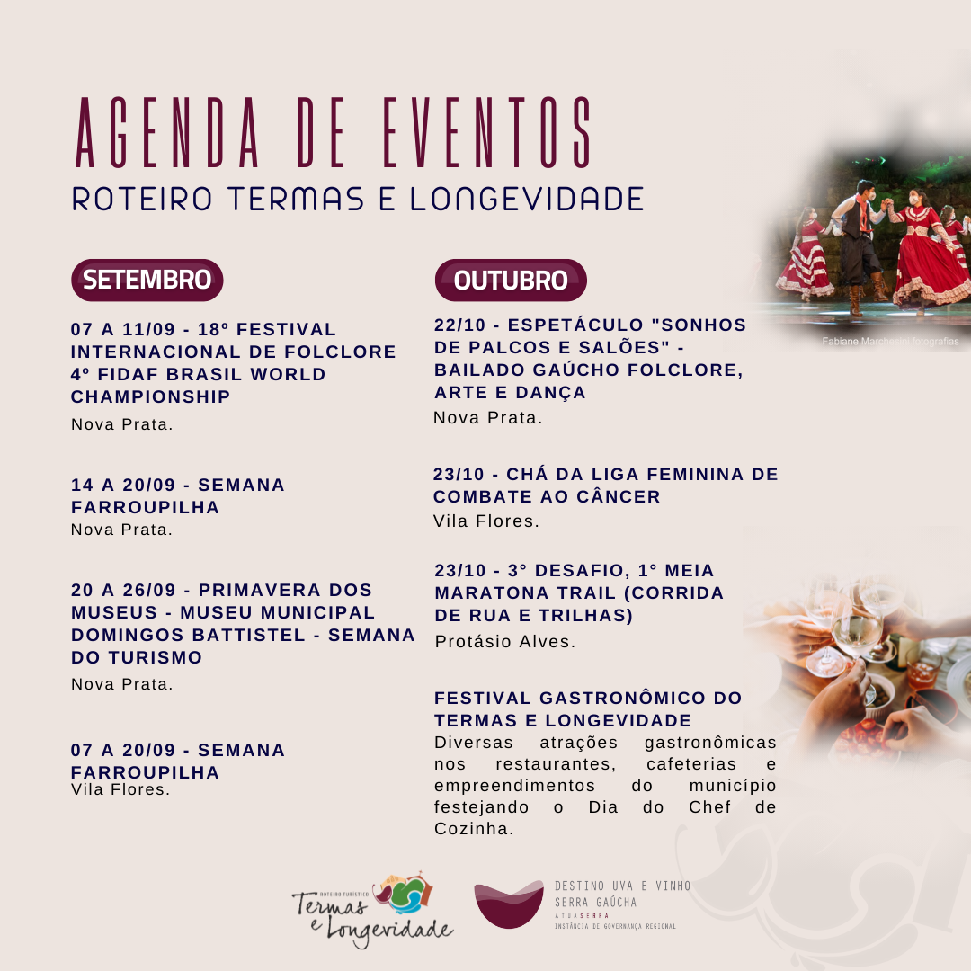 Municípios do Roteiro divulgam calendário de eventos